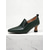 cheap Women&#039;s Slip-Ons &amp; Loafers-Women&#039;s Burgundy Slip-On Pointed Toe Mid-Heel Shoes – Elegant Faux Leather Office Pumps with Block Heel for Formal and Casual Wear