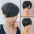 abordables Perruques sans bonnet-Mélange de cheveux humains Perruque Court Droit Droite naturelle Bob Coupe Carré Coupe Lutin Partie latérale Coupe Dégradée Noir Cosplay Bigoudi et lisseur Ligne de Cheveux Naturelle Sans bonnet