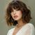 cheap Synthetic Trendy Wigs-Wigs for Women Short Wavy Wig with Bangs Wig with Dark Roots Medium Length Natural Synthetic Hair for Daily Party&amp;amp Cosplay