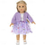 cheap Dolls-2 pcs American Doll Clothes Gift for 18 inch Doll Clothes and Accessories Including Coat and Dress(WITHOUT DOLL)