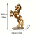 cheap Statues-Elegant Resin Horse Statues, A Set of Three Majestic Horses in Black, White, and Golden, Perfect for Home Decor, Suitable for Entryways, Bar Carts, Living Rooms, and Offices