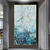 cheap Floral/Botanical Paintings-3D Blue Abstract Painting handmade canvas wall art  canvas painting abstract Narrow wall decoration oversize Large Abstract Blue oil painting Wall Decoration