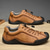 preiswerte Sneaker für Herren-braune Freizeit-Sneaker aus Kunstleder für Herren mit verstellbaren elastischen Schnürsenkeln – strapazierfähige, rutschfeste Sohle, bequeme Passform für den Alltag