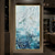 cheap Floral/Botanical Paintings-3D Blue Abstract Painting handmade canvas wall art  canvas painting abstract Narrow wall decoration oversize Large Abstract Blue oil painting Wall Decoration