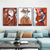 cheap Oil Paintings-3 Pieces Hand-painted Abstract Picasso Man Playing Musical Instrument Handmade Grace Woman Oil Painting on Canvas Nordic Jazz Violin Home Decor Modern Rolled Canvas (No Frame)