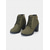 cheap Ankle Boots-Women&#039;s Green Lace-Up Ankle Boots with Buckle Detail – Chunky Heel Combat Style for Casual and Outdoor Wear