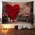cheap Wedding-Wedding Decorations Backdrop Photograph Wall Hanging Large Tapestry Art Mural Decor Blanket Curtain Home Bedroom Living Room Decoration Roses Heart