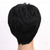 abordables Perruques sans bonnet-Mélange de cheveux humains Perruque Court Droit Droite naturelle Bob Coupe Carré Coupe Lutin Partie latérale Coupe Dégradée Noir Cosplay Bigoudi et lisseur Ligne de Cheveux Naturelle Sans bonnet