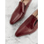 cheap Women&#039;s Slip-Ons &amp; Loafers-Women&#039;s Burgundy Slip-On Pointed Toe Mid-Heel Shoes – Elegant Faux Leather Office Pumps with Block Heel for Formal and Casual Wear