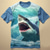 cheap Boy&#039;s 3D Animals-Multi Packs 3pcs Boys Crew Neck Short Sleeves Light Blue+Blue+White T Shirt Tee Top Print Animal Vacation Daily Wear 100% Cotton Spring &amp; Summer