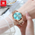 cheap Quartz Watches-Olevs Women Steel Band Watch Decorative Luminous Simple Leisure Quartz Watch Waterproof Sports Diamond-Set Women Wristwatch