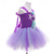 cheap Girl&#039;s Dress Up Costumes-Kids Girls&#039; Party Dress Rainbow Flower Sleeveless Performance Birthday Beautiful Sweet Polyester Knee-length Party Dress Swing Dress A Line Dress Summer 4-12 Years Pink Purple Light Blue
