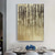 cheap Abstract Paintings-Handmade Oil Painting Canvas Wall Art Decoration Modern Abstract Golden for Home Living Room Decor Rolled Frameless Unstretched Painting
