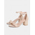 cheap Prom-Women&#039;s Stylish Gold Glitter Block Heel Sandals with Ankle Strap | Perfect for Prom and Weddings