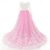 cheap Flower Girl&#039;s Dresses-Flower Girl Dress Kid&#039;s Girls&#039; Princess Dress Performance Wedding Party Elegant Beautiful Mesh Flower Long Sleeve Crew Neck White Pink 4 years+