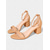 cheap Prom-Women&#039;s Stylish Gold Glitter Block Heel Sandals with Ankle Strap | Perfect for Prom and Weddings