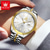 abordables Relojes de Cuarzo-Relojes Olevs Reloj de Cuarzo Simple Ocio Impermeable Reloj de Deportes de Hombre con Calendario Luminiscente Tendencia de Moda Viaje
