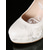 cheap Formal-Women&#039;s White Satin Bridal Wedges with Ankle Strap and Lace Appliques | Comfortable and Elegant Wedding Shoes