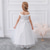 cheap Flower Girl&#039;s Dresses-Flower Girl Dress Kid&#039;s Girls&#039; Princess Dress Performance Wedding Party Elegant Beautiful Mesh Solid Color Sleeveless Off Shoulder White Champagne 4 years+