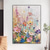 cheap Oil Paintings-3D Multicolor Flower Textured Wall Art 3D Abstract Handmade Oil Painting Spring Art Soft Color Flower Living Room Wall Decor Frame Ready To Hang Or No Frame