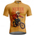 voordelige Heren shirts-Voor heren Wielrenshirt Korte mouw Fietsen T-shirt Shirt met 3 achterzakken Bergracen Ademend Sneldrogend Anatomisch ontwerp Lampenkatoen Zwart Geel Blauw Grafisch Sport Kleding