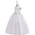 cheap Flower Girl&#039;s Dresses-Flower Girl Dress Kid&#039;s Girls&#039; Princess Dress Performance Wedding Party Elegant Beautiful Mesh Solid Color Sleeveless Off Shoulder White Champagne 4 years+