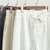 baratos Clássico-Homens Calças de linho Calças Calça verão Calça casual Com Cordão Cintura elástica Perna reta Tecido Conforto Respirável Mimolet Casual Diário Feriado Moda Estilo Clássico Preto Branco