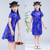 abordables Robes de fête-Enfants Fille Robe Cheongsam chinois Dragon Manche Courte Utilisation Soirée Brodée Adorable Chinoiserie Polyester Au dessus du genou Robe Cheongsam Eté Printemps 4 ans et + Noir Jaune Rose Claire