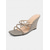 cheap Casual-Women&#039;s Silver Glitter Wedge Heels with Butterfly Embellishment – Elegant Bridal Sandals for Weddings and Formal Events