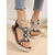 abordables Sandales de Vacances-sandales à plateforme en strass et perles de style bohème pour femmes – chaussures élégantes à bout ouvert et à bride élastique pour l&#039;été, la plage et les tenues décontractées