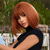 baratos Perucas Sintéticas sem Touca-peruca bob com franja natural moda bob perucas para mulheres peruca sintética colorida fofa para festa diária halloween