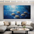 cheap Landscape Paintings-Handmade Original Stones Painting Oil Painting On Canvas Abstract Pool Painting Wall Art for Home Decor With Stretched Frame/Without Inner Frame Painting