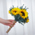 cheap Artificial Plants &amp; Flowers-Wedding Bouquets for Bride, Artificial Silk Flower Eucalyptus and Sunflower Bridal Bouquet, Rustic Outdoor Wedding Photography Prop and Decorative Handheld Flowers