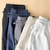 baratos Clássico-Homens Calças de linho Calças Calça verão Calça casual Com Cordão Cintura elástica Perna reta Tecido Conforto Respirável Mimolet Casual Diário Feriado Moda Estilo Clássico Preto Branco