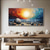 cheap Landscape Paintings-Handmade Original Sunset Seaside Scenery Painting Oil Painting On Canvas Abstract Texture Colored Stones Painting Wall Art for Home Decor With Stretched Frame/Without Inner Frame Painting