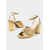 cheap Semi-Formal-Textured Velvet Brown Block Heel Sandals with Ankle Straps - Women&#039;s Casual Summer Shoes or Wedding