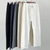 baratos Clássico-Homens Calças de linho Calças Calça verão Calça casual Com Cordão Cintura elástica Perna reta Tecido Conforto Respirável Mimolet Casual Diário Feriado Moda Estilo Clássico Preto Branco