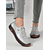 abordables Zapatillas sin cordones y mocasines de mujer-Mocasines de piel sintética con diseño floral verde y costuras hechas a mano para mujer | Perfectos para uso informal