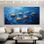 cheap Landscape Paintings-Handmade Original Stones Painting Oil Painting On Canvas Abstract Pool Painting Wall Art for Home Decor With Stretched Frame/Without Inner Frame Painting