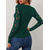 cheap Lace Tops-Valentine&#039;s Day Women&#039;s Blouse Solid Color Elegant Daily Stylish Long Sleeve V Neck Regular Tops Work Daily Holiday Lace Black Wine Green Spring Fall Winter