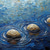 cheap Landscape Paintings-Handmade Original Stones Painting Oil Painting On Canvas Abstract Pool Painting Wall Art for Home Decor With Stretched Frame/Without Inner Frame Painting