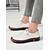 abordables Zapatillas sin cordones y mocasines de mujer-Mocasines de piel sintética con diseño floral verde y costuras hechas a mano para mujer | Perfectos para uso informal