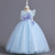 cheap Flower Girl&#039;s Dresses-Flower Girl Dress Kid&#039;s Girls&#039; Princess Dress Performance Wedding Party Elegant Beautiful Mesh Solid Color Sleeveless Crew Neck Pink Blue 4 years+