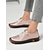abordables Zapatillas sin cordones y mocasines de mujer-Mocasines de piel sintética con diseño floral verde y costuras hechas a mano para mujer | Perfectos para uso informal