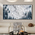 cheap Landscape Paintings-Handmade Original Skiing Painting Oil Painting On Canvas Abstract Texture Winter Landscape Painting Wall Art for Home Decor With Stretched Frame/Without Inner Frame Painting
