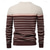 billige Herre Elite Hettegensere &amp; Sweatshirts-Herre Pullover genser Riflet Strikke Vanlige topper Fargeblokk Stripet Crew-hals Strikketøy Daglig utendørs Feriereise Klær Vår Høst Vin Navyblå S M L