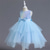 cheap Flower Girl&#039;s Dresses-Flower Girl Dress Kid&#039;s Girls&#039; Princess Dress Performance Wedding Party Elegant Beautiful Sequins Mesh Solid Color Sleeveless Crew Neck Champagne Pink 4 years+