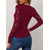 cheap Lace Tops-Valentine&#039;s Day Women&#039;s Blouse Solid Color Elegant Daily Stylish Long Sleeve V Neck Regular Tops Work Daily Holiday Lace Black Wine Green Spring Fall Winter