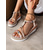 cheap Vacation Sandals-Women&#039;s Braided Platform Sandals with Rhinestone Details and Wedge Sole, Comfortable Summer Shoes for Beach and Casual Outings