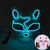 cheap 3D Night Lights-Carnival LED Fox Luminous Mask - Festival Party Light Up Decoration Prop, Internet Celebrity Live Streaming Gift AA Batteries Powered - 1PC